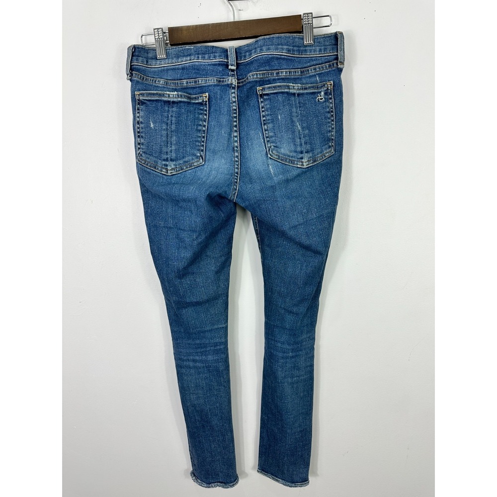 Rag Bone Size 28 Skinny Jeans Distressed Casual Denim Pants Blue Stretch Y2K - Picture 3 of 9
